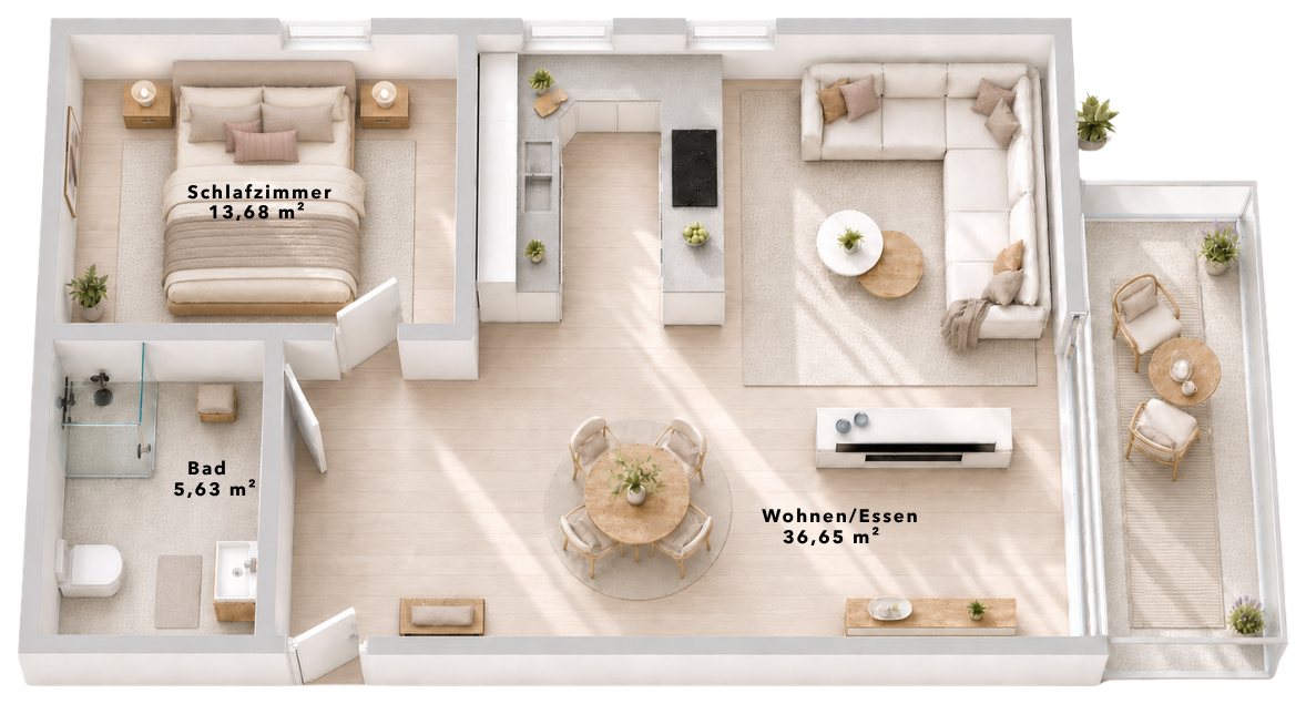 Grundriss Wohnung 05, EG
