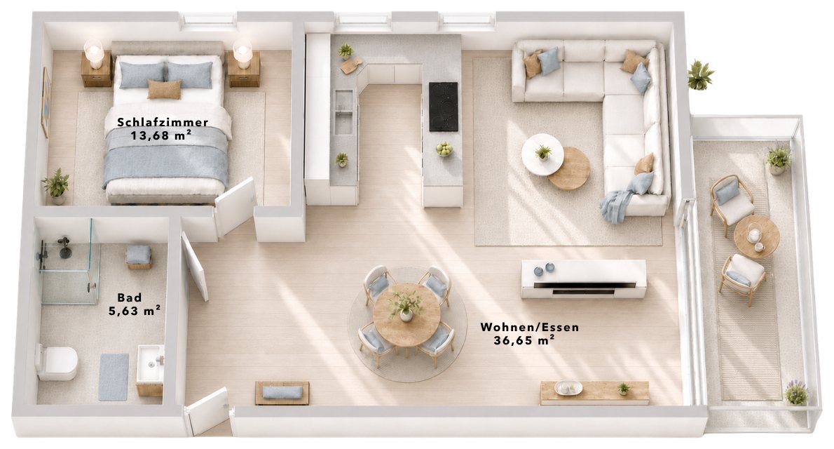 Grundriss Wohnung 10, 1. OG