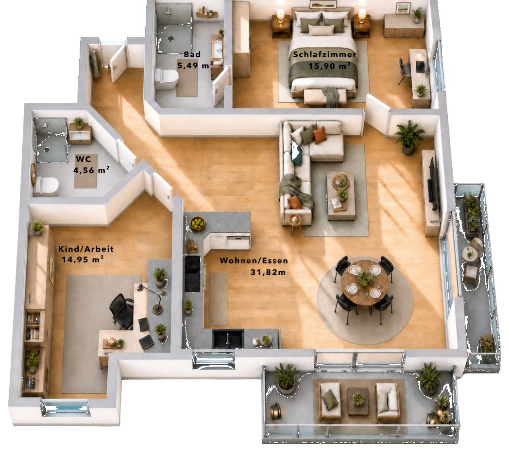 Grundriss Wohnung 09, 1. OG